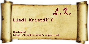 Liedl Kristóf névjegykártya