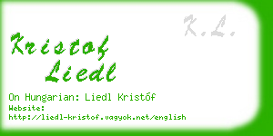 kristof liedl business card